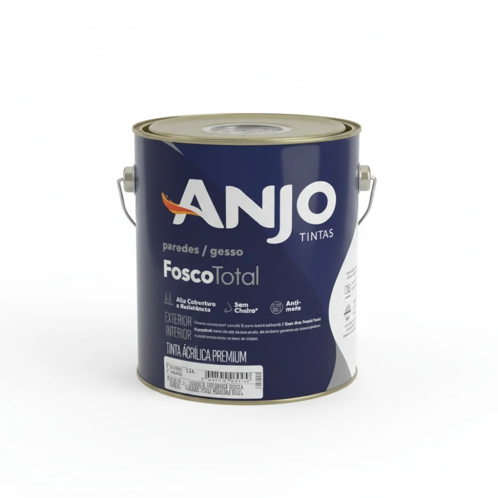 Tinta Acrílica Premium Fosco Total Anjo Tintas 3,6L